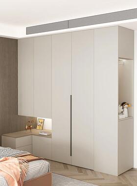 fLE衣柜床头柜一体转角家用卧室主卧衣帽间侧边奶油实木儿童全屋