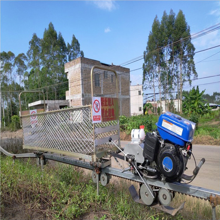 单轨运输机 汽油农用爬山自走式轨道运输机山地果园搬运车