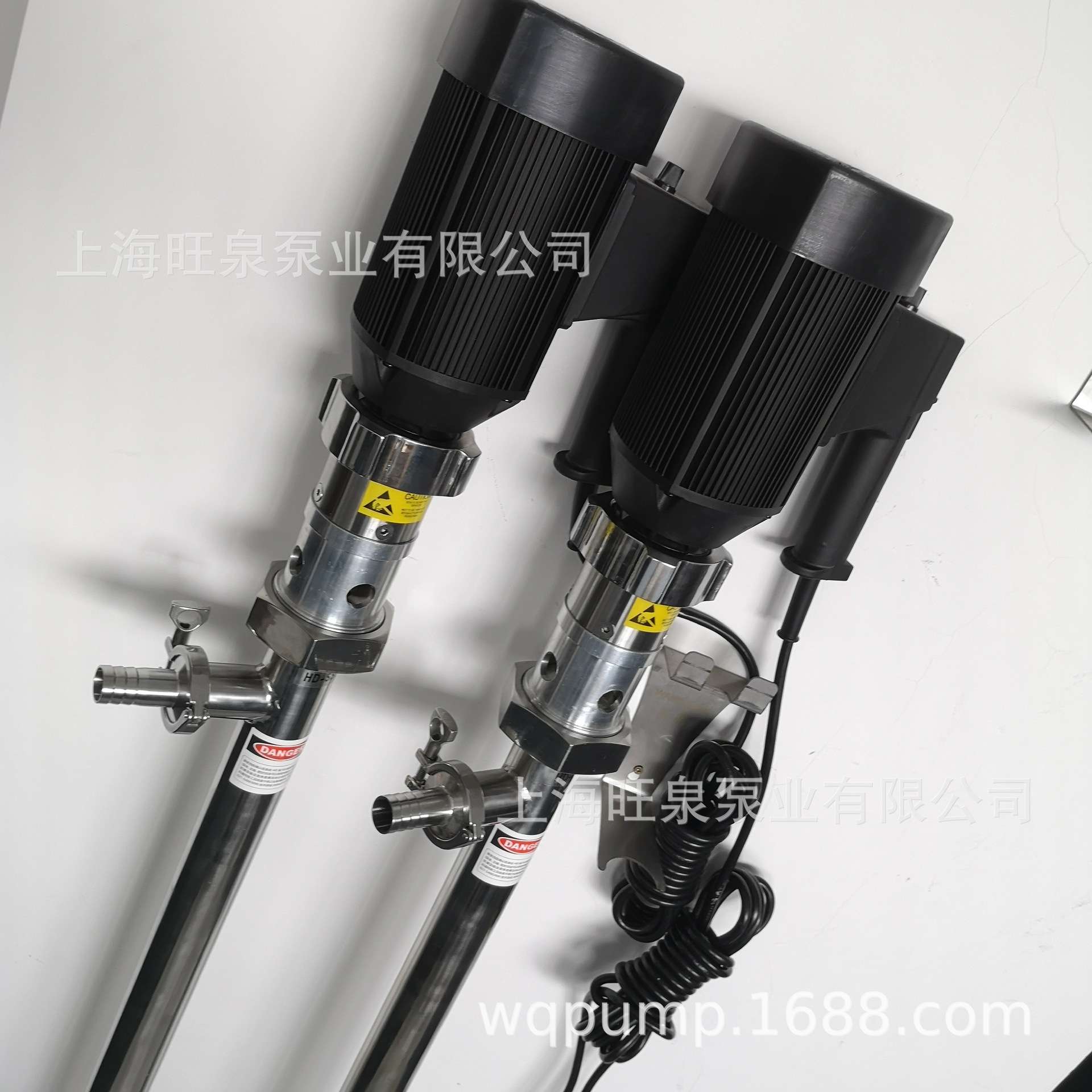 旺泉HD-ENC2-V+SS316L-1000HV250-VT聚氨酯输送泵、高粘度插桶泵