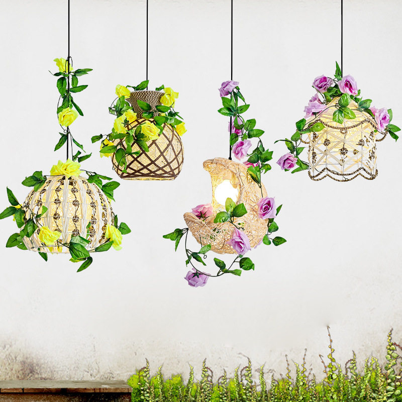 藤艺吊灯现代简约餐厅创意个性吧台店铺球形鸟巢鸟窝艺术吊灯,电子元器件市场,电线扎带/束线带,淘宝优惠券,粉丝福利购,淘宝优惠卷