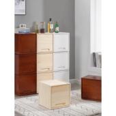 家用实木书柜现代简约日式 书架柜多功能组合置物展示学生格子书柜