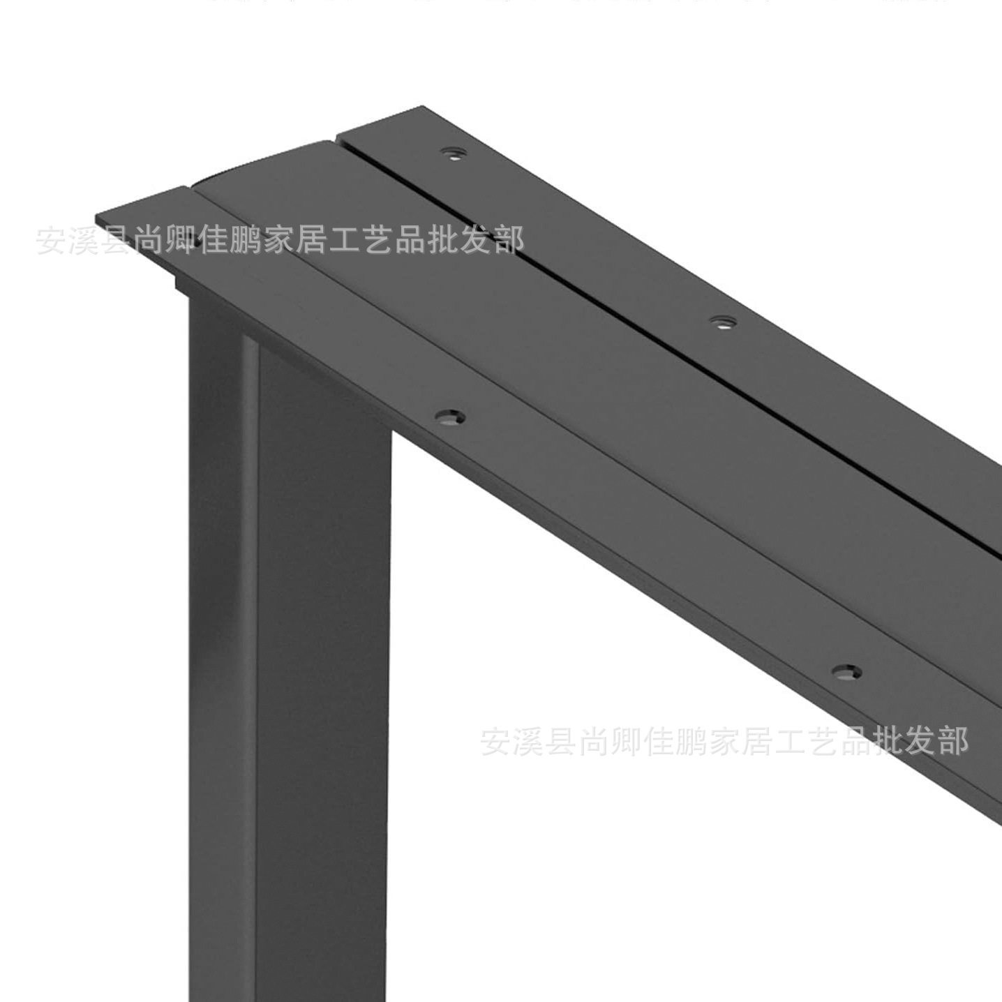 跨境直销创意铁艺桌架金属桌子支架电脑桌烤漆桌脚黑色方型桌脚