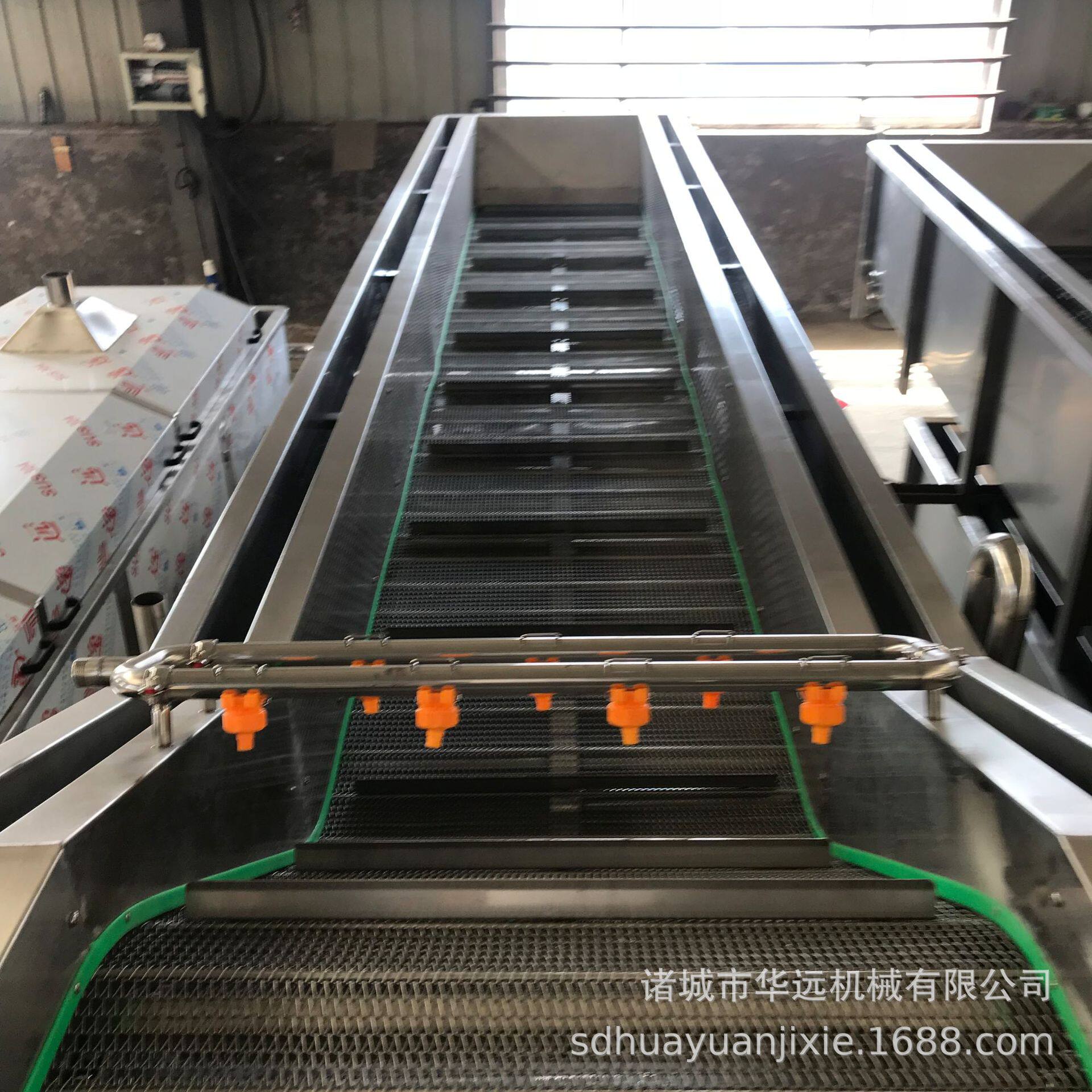 黄豆芽清洗机网带式气泡姜芽果蔬高压喷淋食品级净菜加工