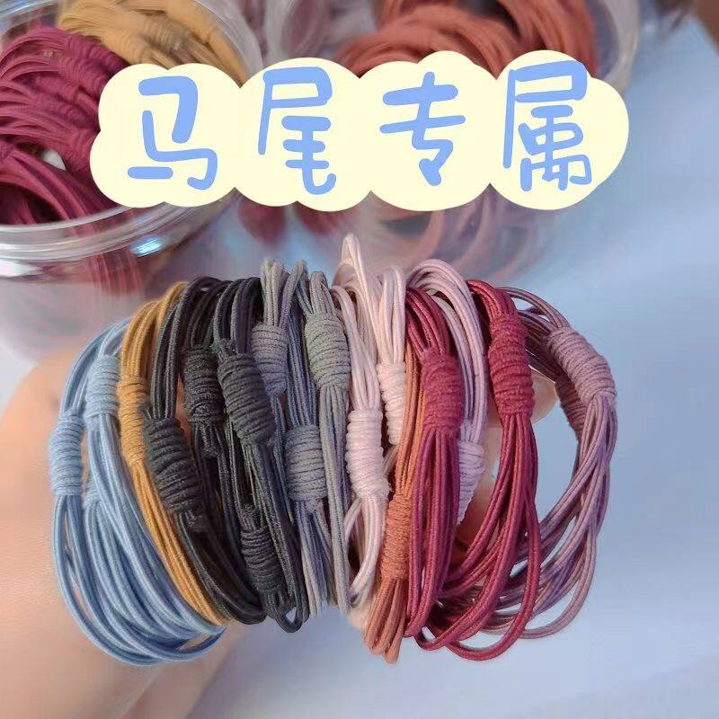 皮筋女扎头发绳头饰高弹力发圈简约网红发圈简约发饰皮套女细头绳