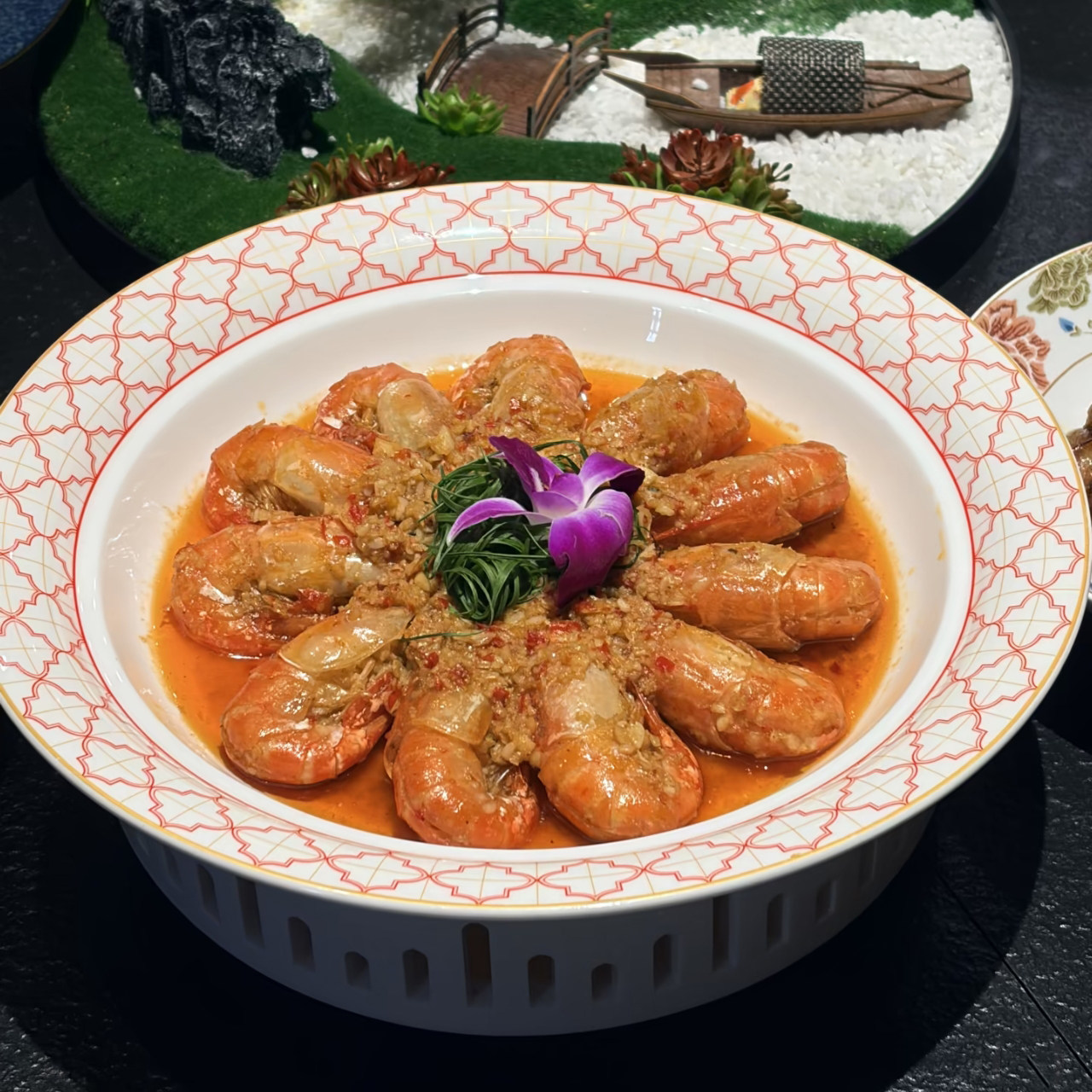 高档会所加热陶瓷炒菜盘子饭店炒菜盘酒店意境菜盘高级感创意餐具