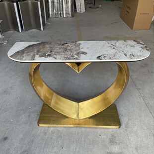 入户玄关台门厅长边柜岩板后现代简约走廊靠墙创意装饰轻奢玄关桌