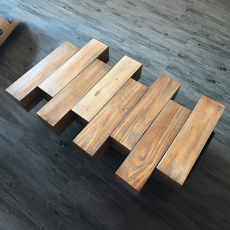 创意设计小户型实木沙发茶桌北欧工业风原木异形个性创意客厅茶几