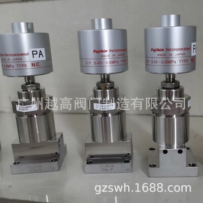 FUJIKIN富士金真空气动隔膜阀O.P. 0.44-0.68MPa VCR外螺纹真空阀