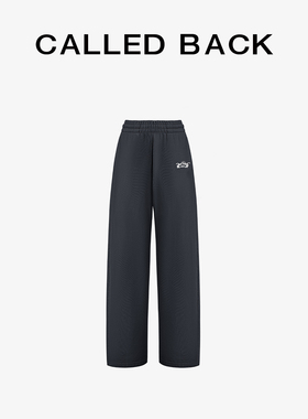 Called Back黑色休闲裤女2026春季新款宽松抽绳宽松百搭运动长裤