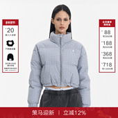 CALLED 立领保暖90白鹅绒外套 新款 BACK格纹短款 羽绒服女2025冬季