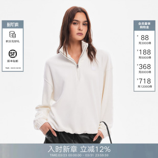 田曦薇同款 长袖 Called 新款 套头拉链立领卫衣女 Back2025秋季