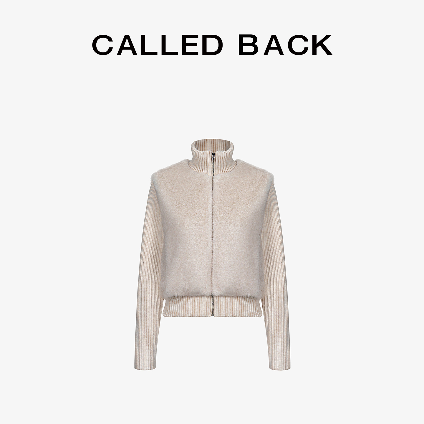 CalledBack毛绒针织女外套上衣