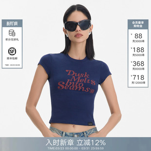 圆领百搭修身 T恤女2026春夏新款 显瘦内搭打底上衣 Back短袖 Called