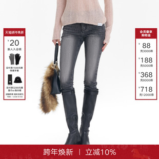 新款 女2025秋季 高腰烟管裤 弹力显瘦修身 Called 小脚裤 Back牛仔裤