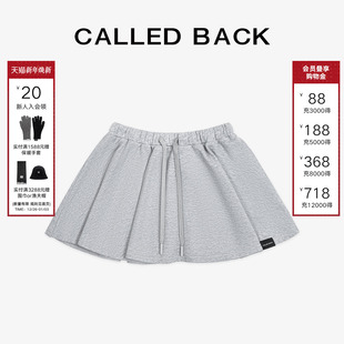 高腰纯色运动休闲短裙 新款 CALLED BACK官方直营半身裙女2025秋季