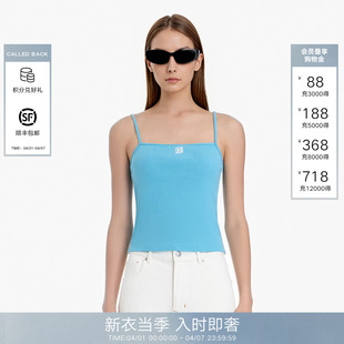 辣妹风纯色无袖 Called Back吊带背心女2026夏季 新款 简约上衣 法式