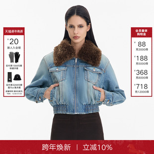 新款 Back牛仔外套女25冬季 Called 复古毛领夹克 Designer系列