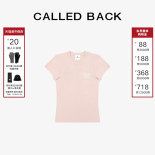 新款 T恤女2025秋季 潮流辣妹百搭休闲显瘦上衣 Back粉色短袖 Called
