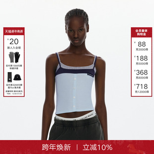 Back背心吊带女2025夏季 无袖 新款 短款 T恤假两件上衣 修身 Called