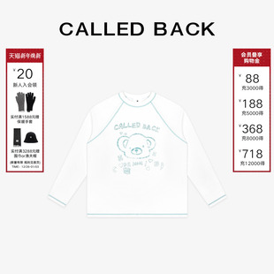 宽松圆领打底衫 Called 新款 上衣女2025秋季 Back趣味手绘小熊长袖