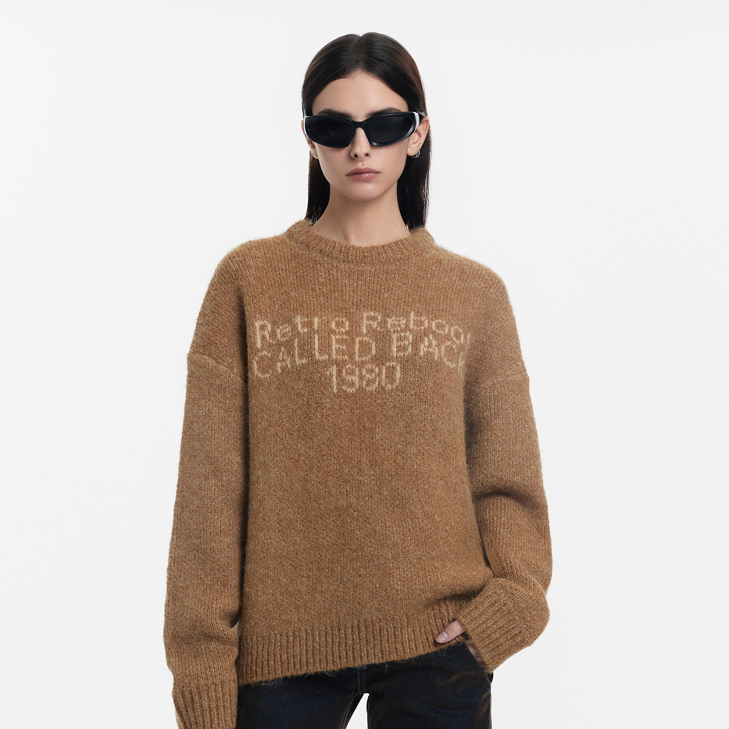 CalledBack字母毛衣气质针织衫