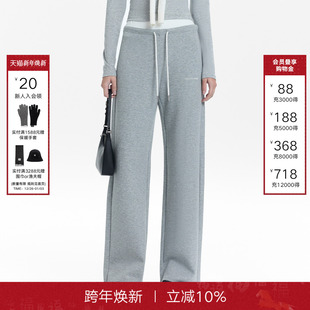 Back灰色休闲裤 复古腰头抽绳运动卫裤 女2025秋季 美式 新款 Called