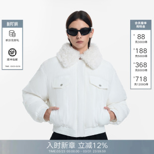 毛领短款 Back白鹅绒羽绒服女25冬新款 Called 外套 李一桐同款