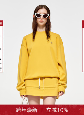 【严浩翔同款】CalledBack卫衣女秋季新款休闲时尚黄色LOGO上衣