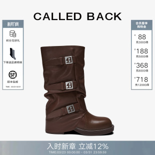 时尚 Back中筒靴女2026春夏新款 设计感靴子 Called 陈卓璇吴优同款