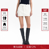 新款 Called Back复古灯芯绒半身裙女2026春季 含内衬不规则短裙子