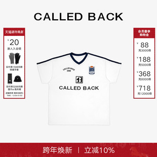 宽松休闲百搭字母印花上衣 球衣风t恤女2025新款 Called Back美式