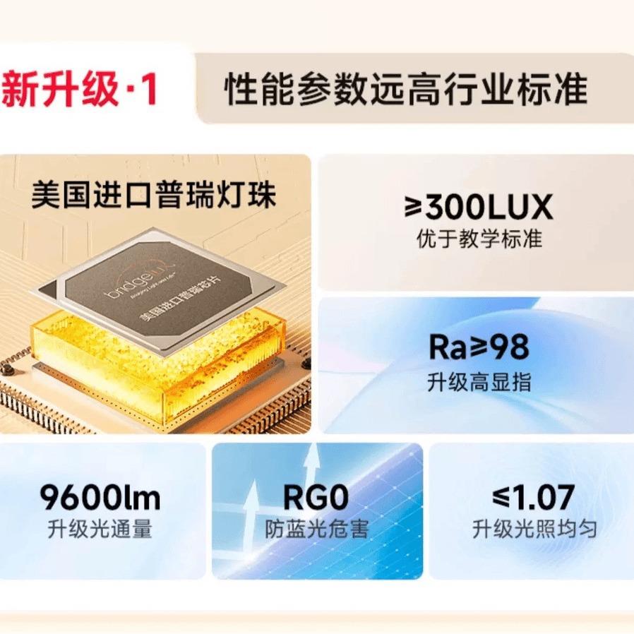 普瑞客厅吸顶灯现代简约无缝全光谱大厅主灯餐厅房间护眼卧室灯具