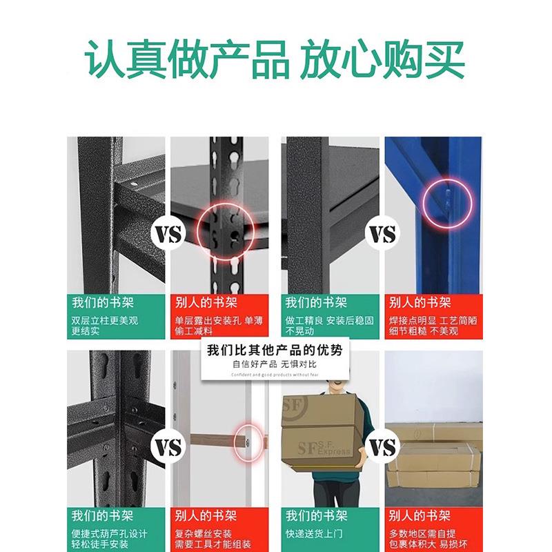 艺用书架物架儿童绘本收纳架客厅书柜铁架家落地置FYA多层铁钢制