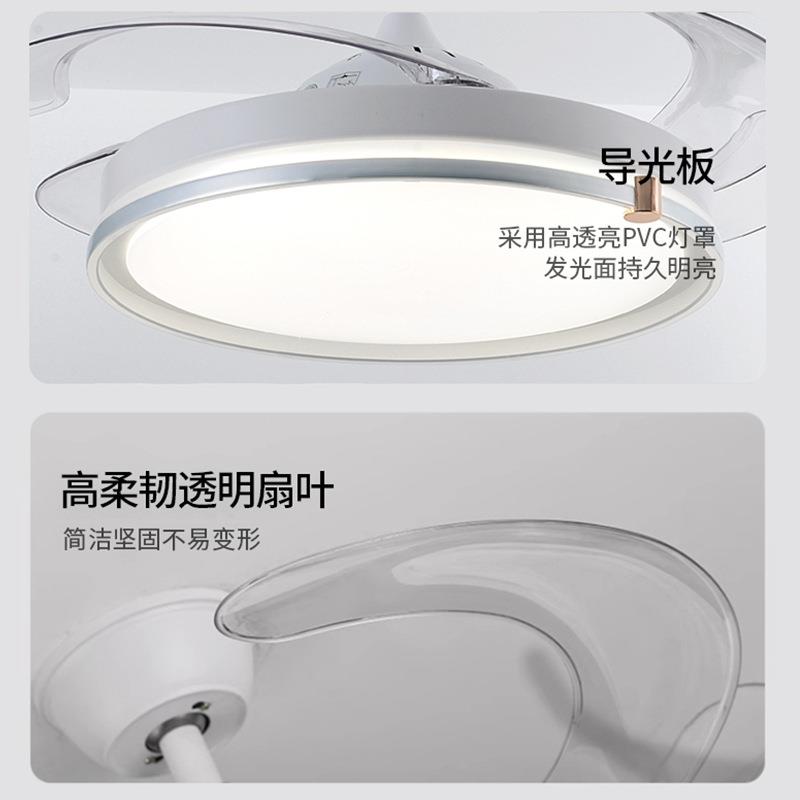 隐形风扇灯2024新款家用现代简约客厅电扇灯智能餐厅卧室灯吊扇灯