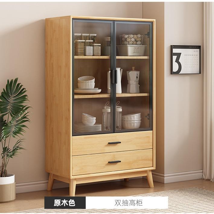 客厅实KUH木餐边柜代简约酒柜橱茶柜水柜厨房储物收现纳柜一体靠