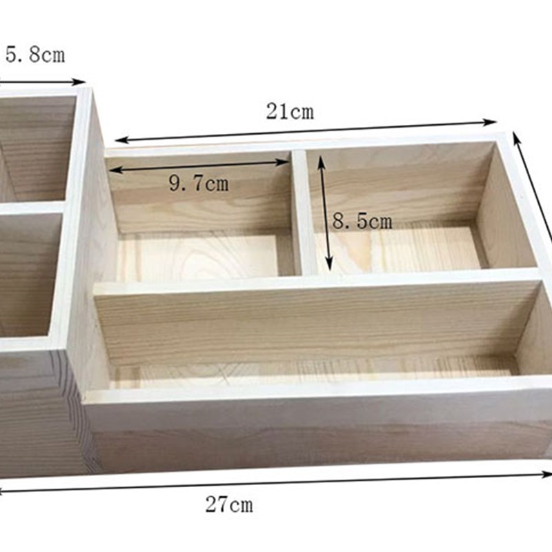 粉笔盒收纳盒讲台学校教室讲桌杂物收纳整理盒木质桌面收纳盒木