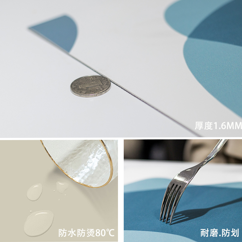 皮革电视柜桌垫长条防水防油免洗可裁剪新中式电视柜茶几组合桌布