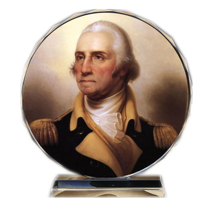 美国国父总统乔治华盛顿 画像珍藏水晶模型摆件纪念品家居摆设