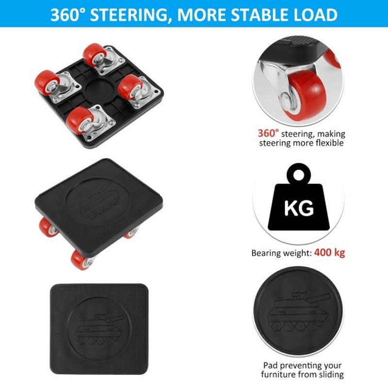 Furniture Mover Set 360 degree rotation with universal wheel