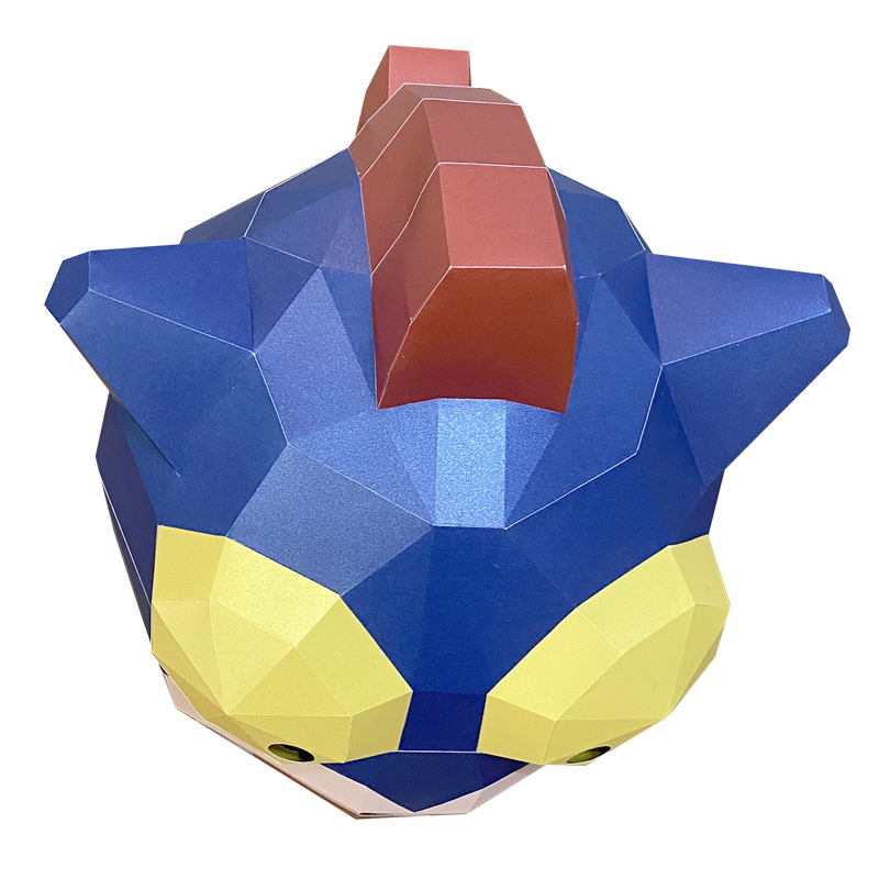 新年动感超人纸模可爱头套成人手工diy儿童面具学校年会演出道具