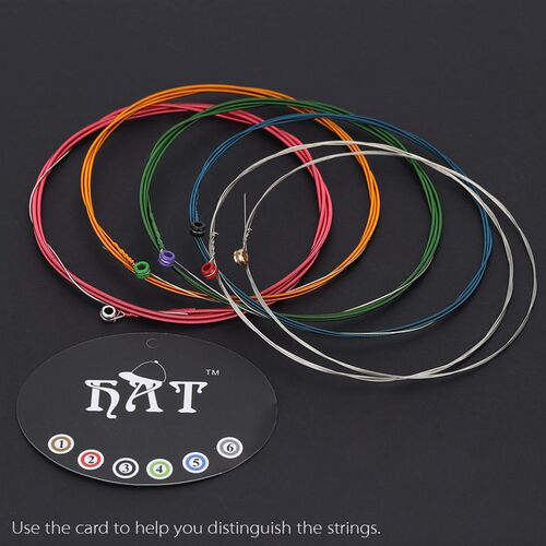 好货HAT CSA170 6pcs Folk Acoustic Colorful Rainbow Guitar St
