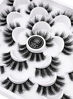 DYSILK False Eyelashes -10 Pairs 6D Faux Lashes Pack - Reusa