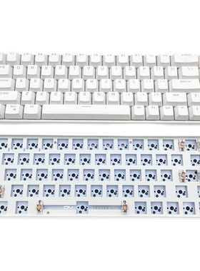 狼派CIY68双模套件tester68黑透无线蓝牙热插拔轴座DIY机械键盘