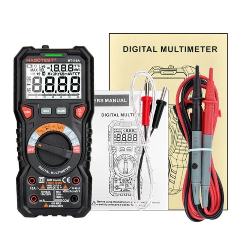 HT118A Digital Multimeter AC/DC Handheld Tester NCV Voltage