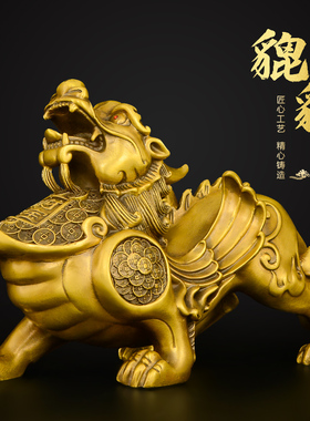现货速发铜貔貅摆件一对纯铜客厅皮丘办公室礼品大号