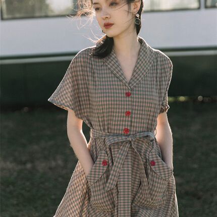 布拉吉连衣裙70年代长q裙子夏季80怀旧服装港风装复古着vitage