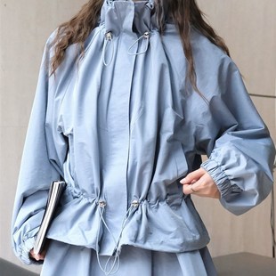 速发设计感廓苞花形夹克新?复古宽松适舒外套