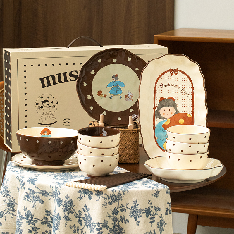 速发主妇碟盘碗套装伴手礼盒闺蜜生日餐生送具乔迁新婚订婚礼物