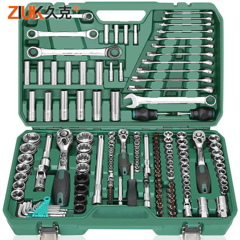 速发久克修车套筒棘轮扳手套装汽修套管维修工具汽车多功能工具箱