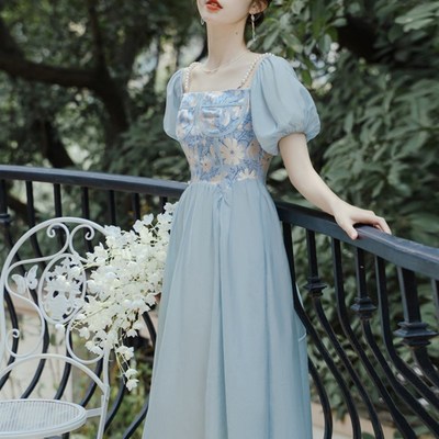 速发穿搭多巴胺白雪公主裙成人 复古宫廷风连衣裙子夏季礼服